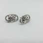 925 Sterling Silver Non Piercing Framed Leaf Earrings Clamp Back
