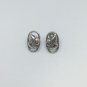 925 Sterling Silver Non Piercing Framed Leaf Earrings Clamp Back