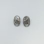 925 Sterling Silver Non Piercing Framed Leaf Earrings Clamp Back