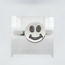 925 Sterling Silver Happy Smiley Face Signet Ring Size 10