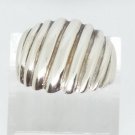 925 Sterling Silver Wavy Fancy Cocktail Ring Size 8.5