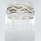 925 Sterling Silver Ocean Wave Design Band Ring Size 9 Made in Mexico Mejico