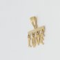14k Yellow Gold Unique Dangling Letters LOVE Hanging Pendant