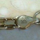 $2326 14k yellow gold gemstone necklace NEW 19 inches made in ITALY