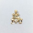14k Yellow Gold PS I Love You Pendant By Designer JCM