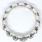 HEAVY 925 Sterling Silver Fancy Solid Thick 3d Rolo Bracelet Bangle Over 41 Gram