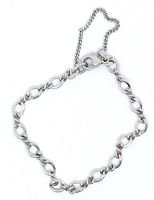 Fine Sterling Silver Fancy Link Bracelet w Safety Chain 6 inches Long by Avery
