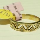 $506 retail 18k yellow gold 0.21 carat CZ fancy ring size 6.75