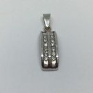 14k White Gold Diamond Pendant Twin Towers September 11 Memorial .65 Ct TCW