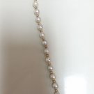 Vintage 14k Yellow Gold Filigreed Hook Clasp 7 Inch Beaded White Pearl Bracelet