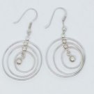 925 Sterling Silver Dangling Hanging Hoop Earring