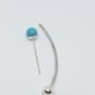 925 Sterling Silver Turquoise Stud Full Ear Stick Earring Made In Mexico