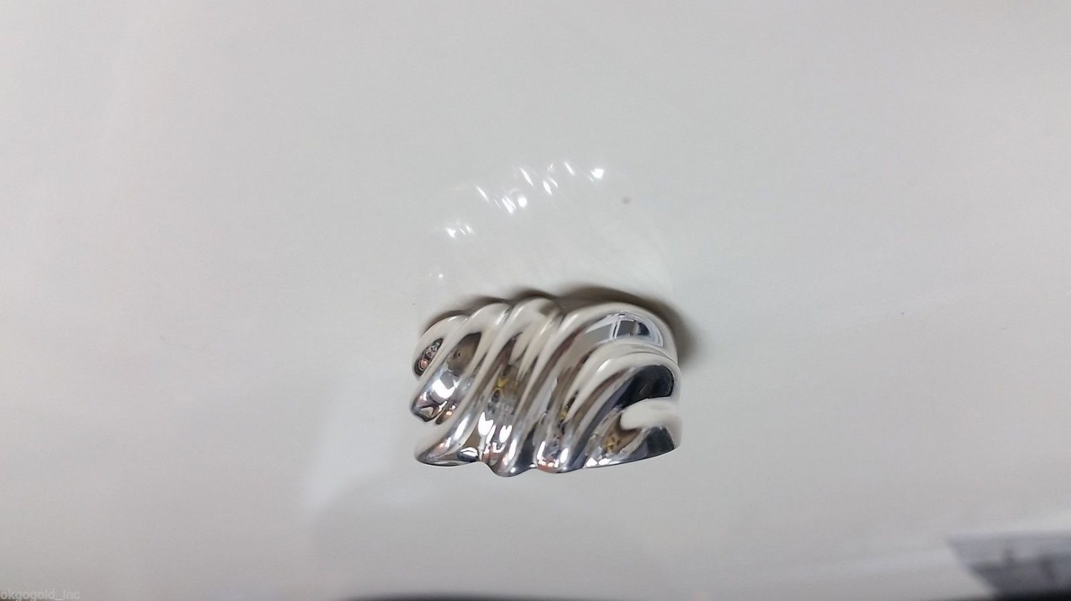 925 Sterling Silver Ring Size 9.75 Beautiful Filigree Wave Design
