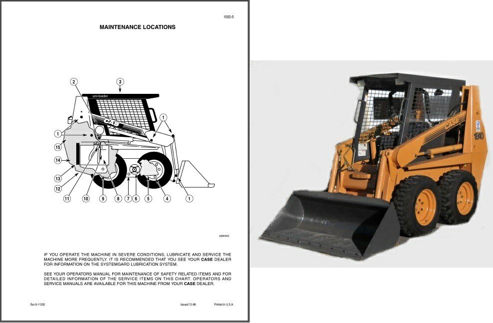 Case 1840 Skid Steer Loader Service Repair Manual CD