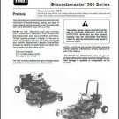 TORO Groundmaster 345, 322-D & 325-D Rotary Mower Service Repair Manual CD