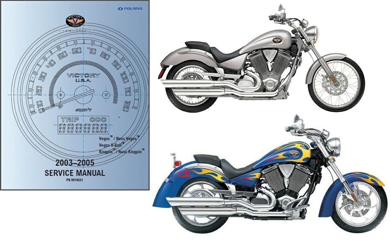 03-05 Victory Vegas / Kingpin Motorcycle Service Repair Workshop Manual CD