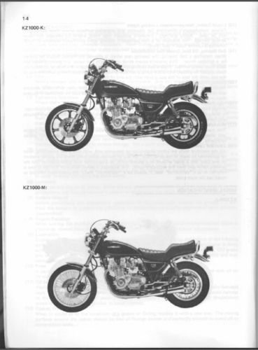 1981-1982-1983 Kawasaki KZ1000 / KZ1100 Service Manual on a CD