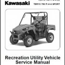 2010-2011-2012-2013 Kawasaki Teryx 750 FI 4X4 LE Sport UTV Service Manual CD