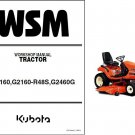 Kubota G2160 / G2160-R48S / G2460G Garden Lawn Tractor WSM Service Manual on CD