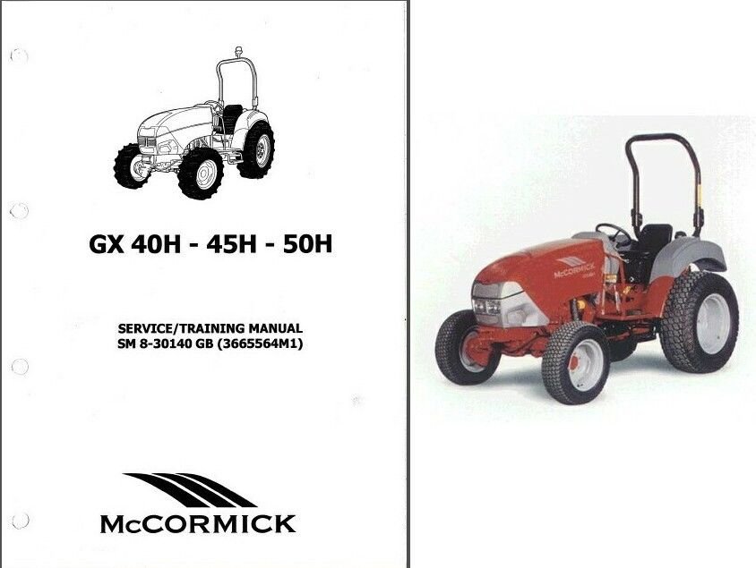 McCormick GX 40H 45H 50H Tractor Service Repair Manual CD -- GXH Series 40 45 50