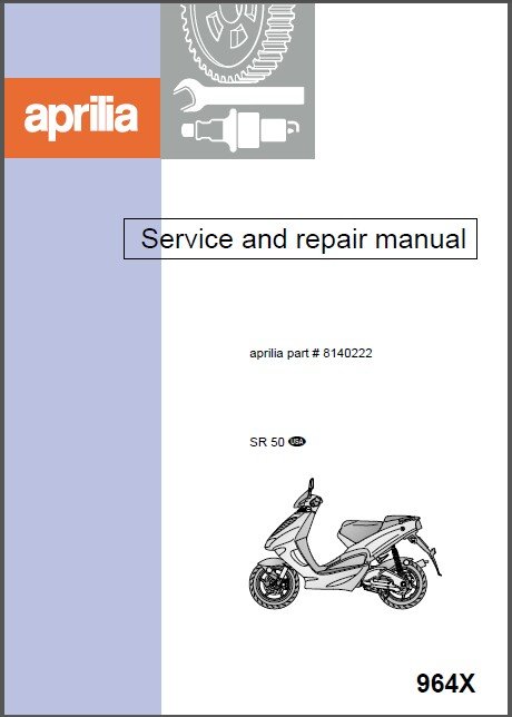 1997-2015 Aprilia SR50 Scooter Service Manual on a CD -- SR 50