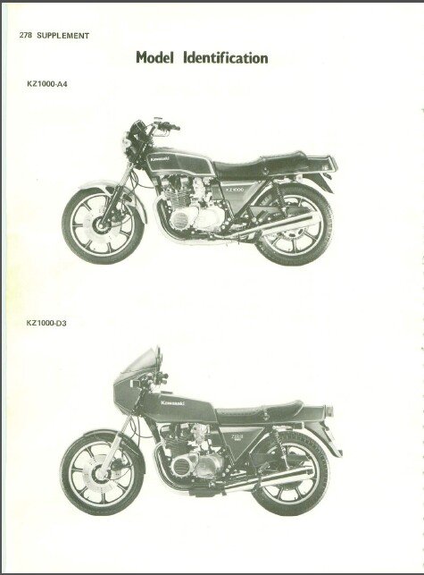 1978-1979-1980 Kawasaki KZ1000 ( Z1000 ) Service Manual on a CD --- KZ 1000