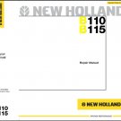 New Holland B110 B115 Backhoe Loader Service Manual on a CD