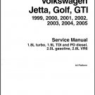 1999-2005 VW Volkswagen Jetta, Golf, GTI Service Manual on a CD