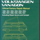 1980-1991 VW Volkswagen Vanagon Diesel, Syncro and Camper Service Manual on a CD