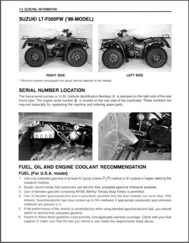 free suzuki atv repair manuals