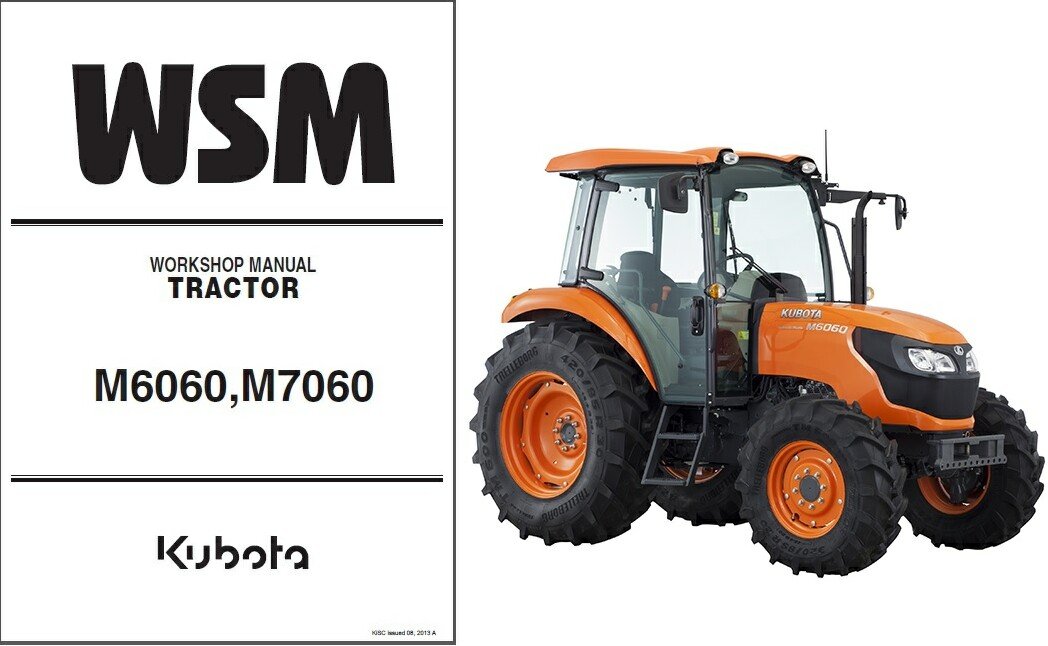 Kubota M6060 M7060 Tractor WSM Service Workshop Manual CD