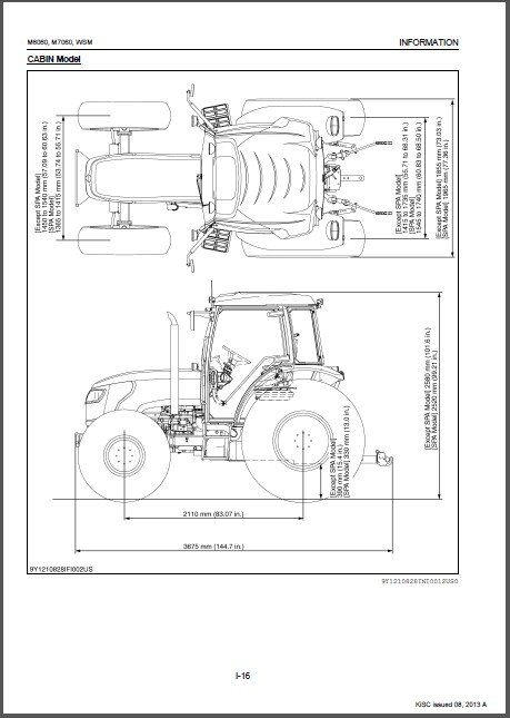 Kubota M6060 M7060 Tractor WSM Service Workshop Manual CD