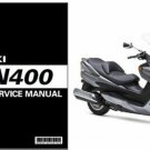 2007-2012 Suzuki Burgman 400 AN400 Service Repair Manual CD - AN 400 Skywave