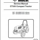 Bobcat CT335 Compact Tractor Service Manual on a CD -- CT 335