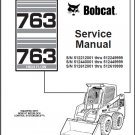 Bobcat 763 / 763 High Flow Skid Steer Loader Service Repair Manual CD