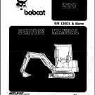 Bobcat 220 Hydraulic Excavator Service Repair Manual on a CD