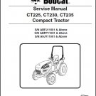 Bobcat CT225 CT230 CT235 Compact Tractor Service Manual on a CD -- CT 225 230 235