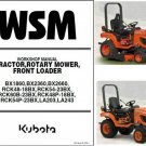 Kubota BX1860 BX2360 BX2660 Compact Tractor / Mower WSM Service Workshop Manual CD