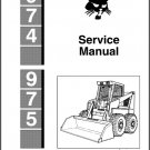 Bobcat 974 975 Skid Steer Loader Service Manual on a CD