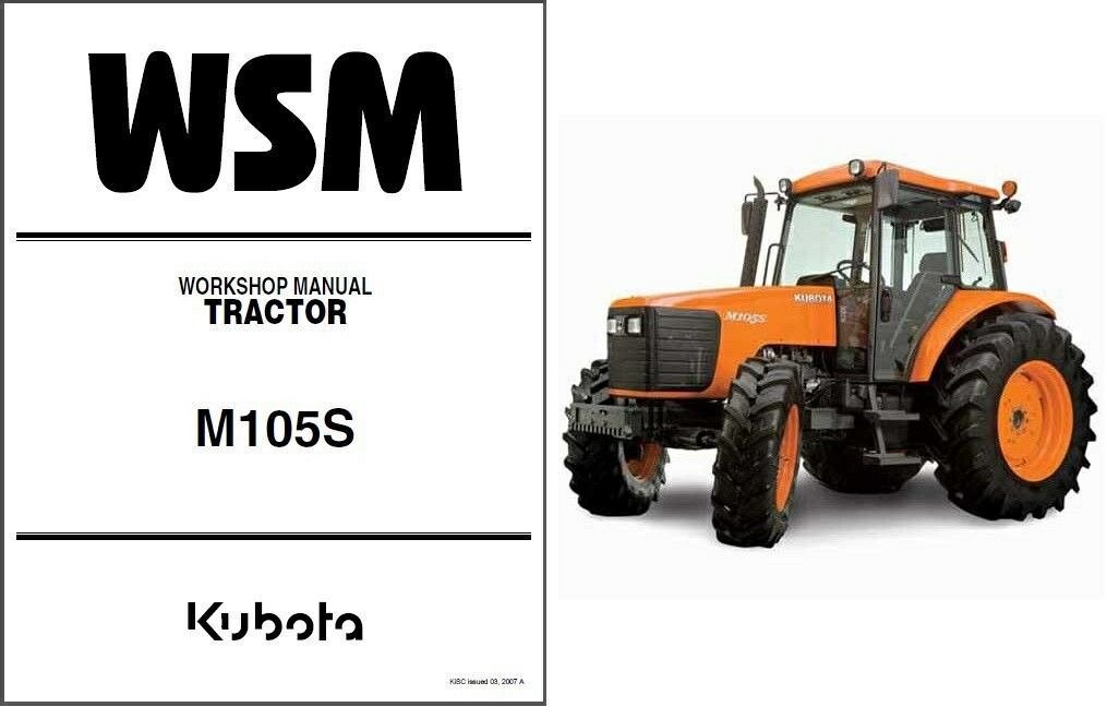 Kubota M105s Tractor Wsm Service Workshop Repair Manual Cd M 105 S