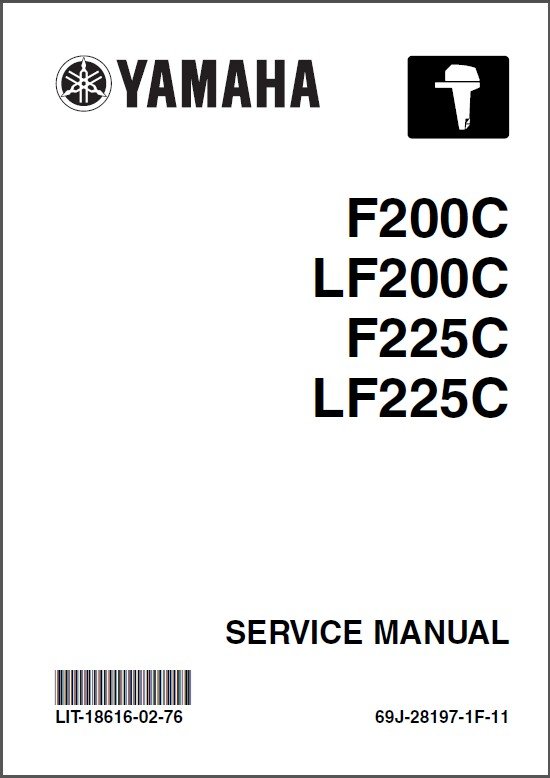 Yamaha F200 LF200 F225 LF225 4-Stroke Outboards Service Repair Manual CD