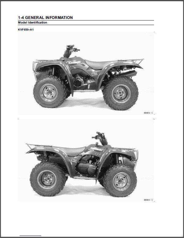 2002-2003 Kawasaki Prairie 650 ( KVF 650 ) 4x4 ATV Service Manual on a CD