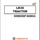 Kioti LK30 Tractor Repair Service Workshop Manual CD -- LK 30