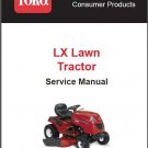 Toro LX Series ( LX420 LX425 LX460 LX465 LX500 ) Lawn Tractor Service Manual CD