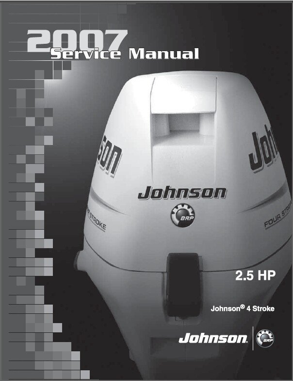 Johnson 2.5 HP 4-Stroke Outboard Motor Service Repair Manual CD