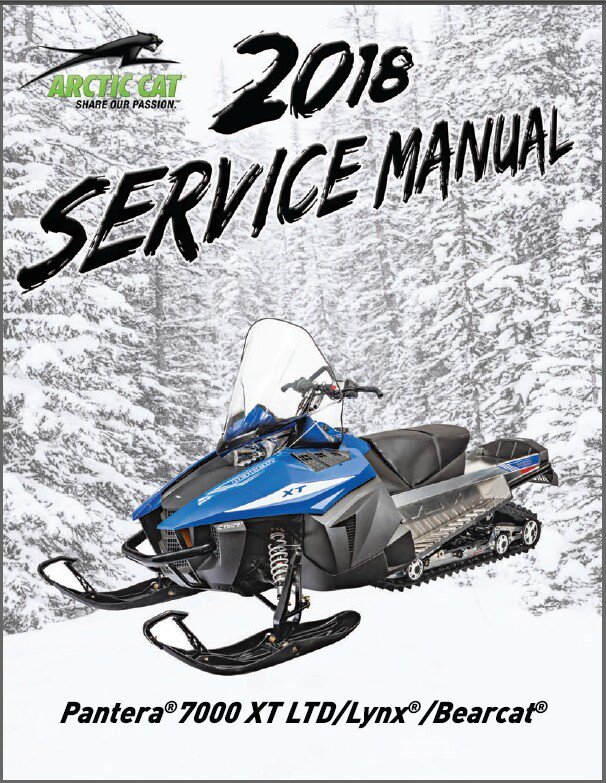 2018 Arctic Cat Pantera Lynx Bearcat 2000 7000 Snowmobiles Service Manual CD