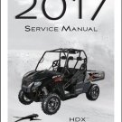 2017 Arctic Cat HDX 500 / HDX 700 UTV Service Manual on a CD