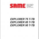SAME EXPLORER 75 T-TB / 85 T-TB / 95 T-TB Tractor Service Workshop Manual CD