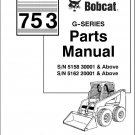Bobcat 753 G-Series Skid Steer Loader Parts Manual on a CD