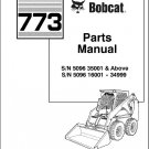 Bobcat 773 Skid Steer Loader Parts Manual on a CD